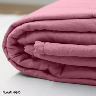 Buy flamingo Linen Quilted Blanket