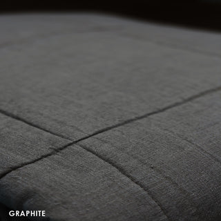 Buy graphite Linen Quilted Blanket