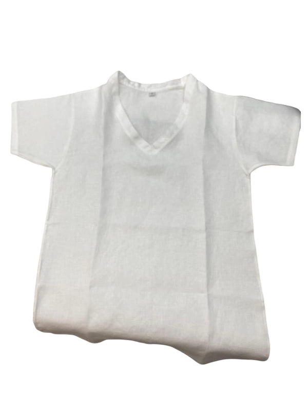 White Linen V-neck t-shirt bundle (12 pieces)