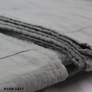 Buy warm-gray Linen Quilted Blanket