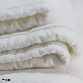 Buy white Linen Quilted Blanket